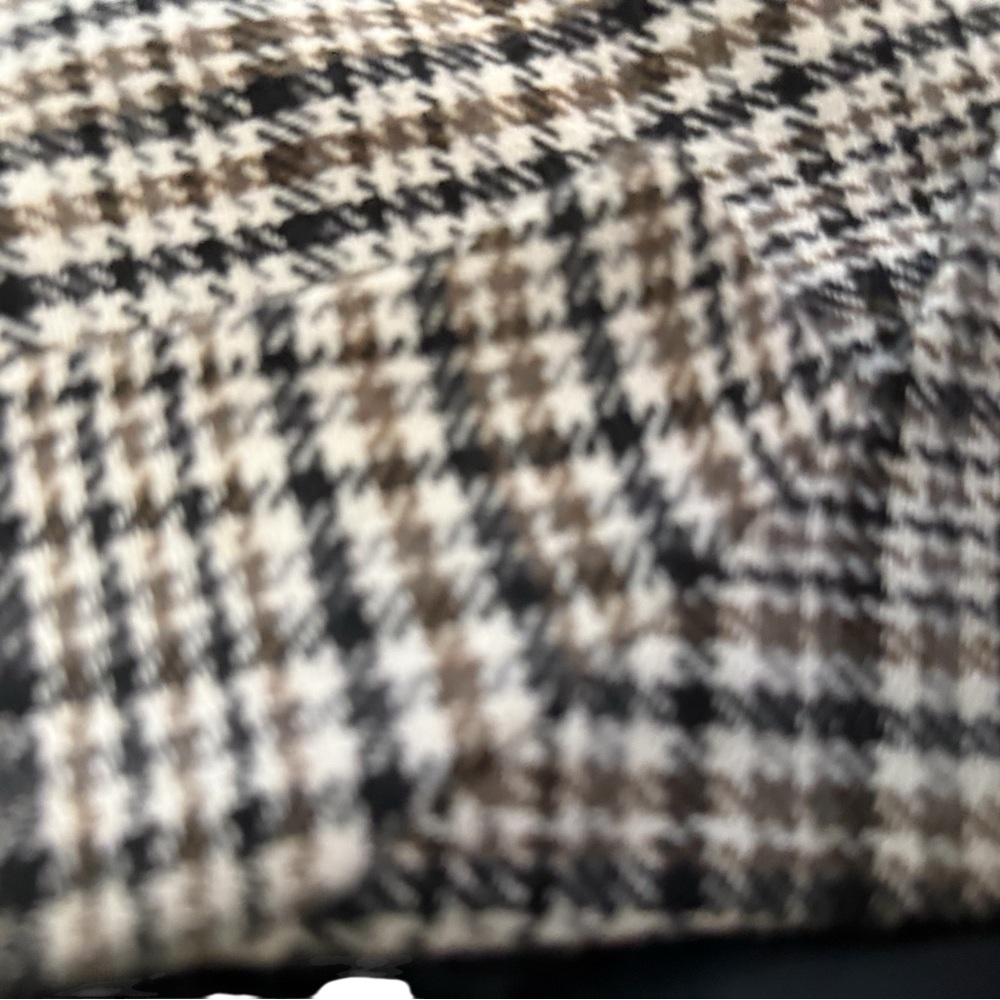 Vintage Peabody House Houndstooth Wool Blend Blazer Jacket Brown Beige Size 14 - Picture 6 of 14